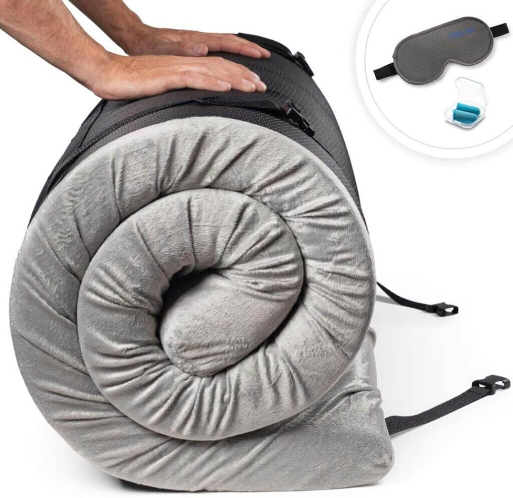 CertiPUR-US-Memory-Foam-Camping-Mattress-Pad-Portable-Roll-Up-Sleep-Mat-for-Floor-Tent-Car