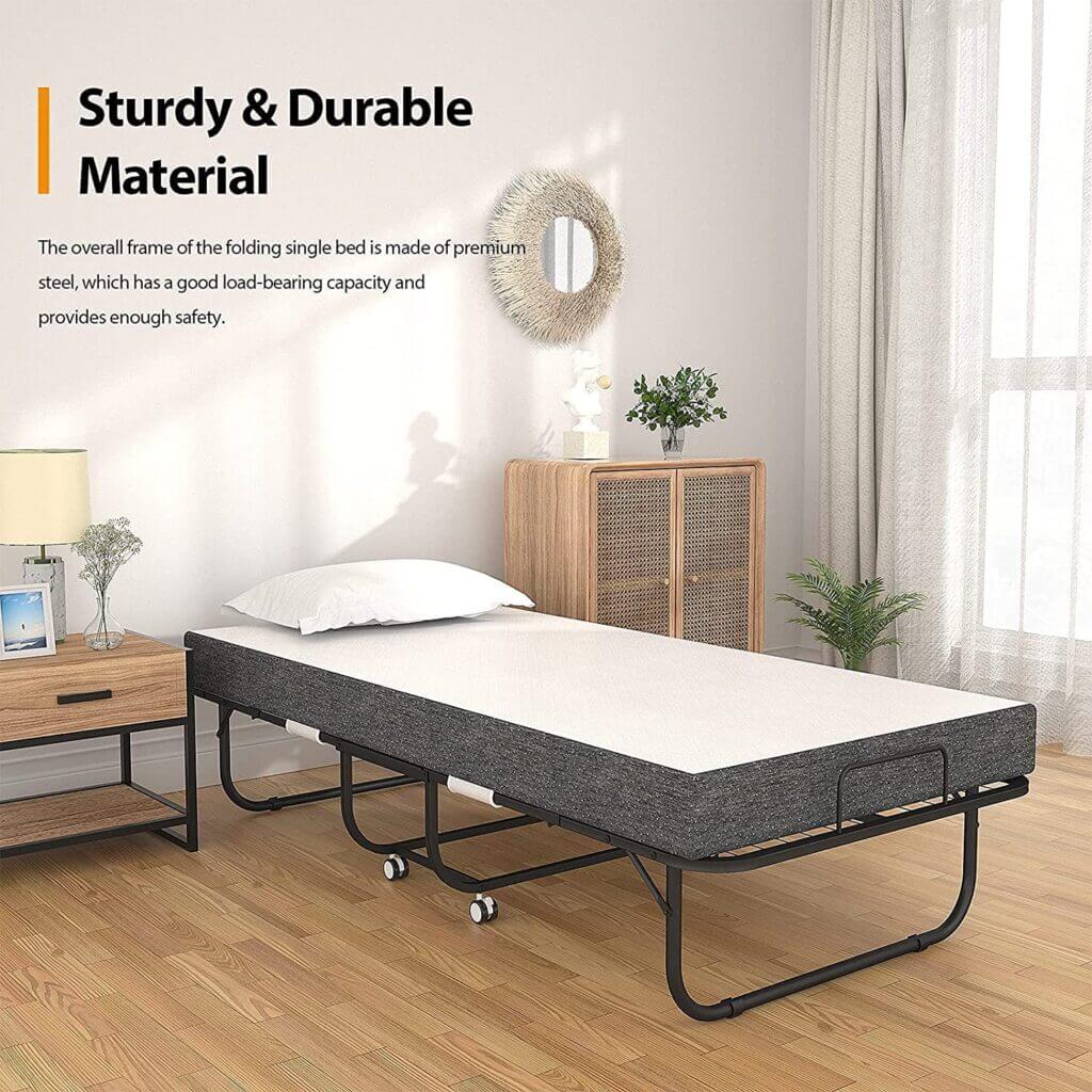 Foxemart-Folding-Bed-with-Mattress-Portable