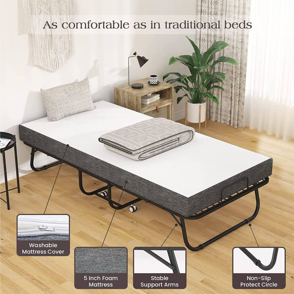 Karcog-Folding-Bed-with-Mattress-Rollaway-Bed-Storage-Cover-Included-Portable-Foldable-Guest-Bed-for-Adults